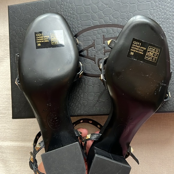 ASH Rockstud black sandals. Size 8 New in Box - Picture 3 of 5